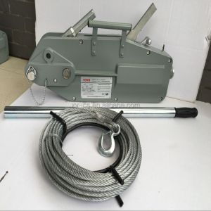 0.8T Capacity Tirfor Manual Wire Rope Hoist with 20m Wire Rope and 1 Year