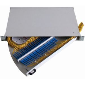 Buy cheap Swing Out Tray 24 cores Fiber Optic Termination Box 1U 430X300MM from wholesalers