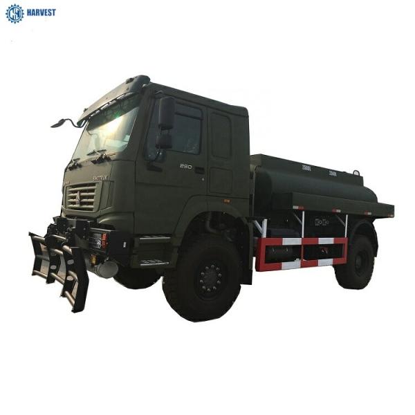 Quality SINOTRUK HOWO 4x4 All Wheel Drive 290hp 5000L Fuel Tanker Truck With Pump for sale