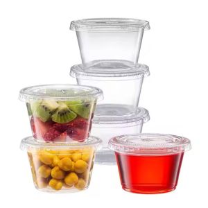 Buy cheap Reusable 5oz PLA Small Plastic Sauce Cups With Lid Biodegradable from wholesalers