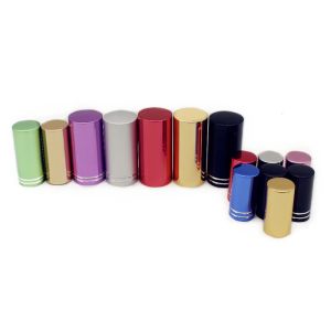 Buy cheap Cylindrical Perfume Bottle Tops Aluminium 24mm Plastic Caps Customized from wholesalers