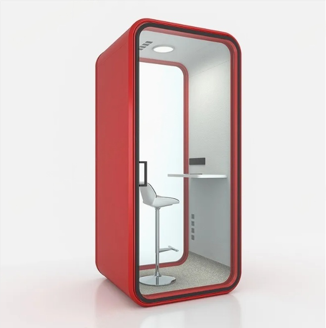 Buy cheap 1 Person Office Phone Booth Acoustically Treated Soundproof Office Booths from wholesalers