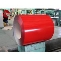 Buy cheap 0.4mm PPGI Filmed Prepainted Galvanized Steel Coil With Red Color Coated product