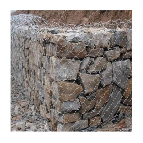 Galvanized Hexagonal Woven Wire Mesh Gabion Baskets 2x1x1m with Customizable