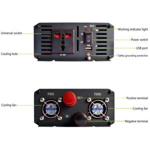 12V 24V 48V 600W Intelligent Pure Sine Wave Hybrid Power Inverter