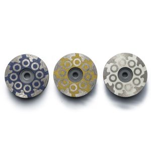 Granite Diamond Powder Resin Filled Cup Wheel Round T Shape Segment Wheel 100mm