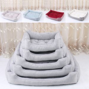 Buy cheap Rectangle Polyester Removable XL Dog Bed Plush Pet Beds from wholesalers