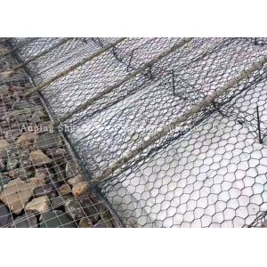 China PVC Coated Weave Iron Galvanised Stone Filled Gabions For Bridge Protection on sale