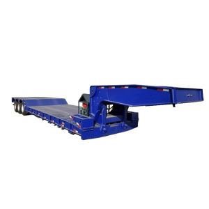 Buy cheap Gooseneck Low Bed Semi Trailer 80 Ton Detachable Gooseneck Lowboy Trailers product