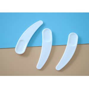 Buy cheap Customized White 53mm Plastic Cosmetic Spatula For Cream Jars from wholesalers