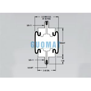 Buy cheap W02-358-3002 Firestone Cylindrical Air Spring Plastic Studs Reversible Sleeve Type Air Actuator from wholesalers