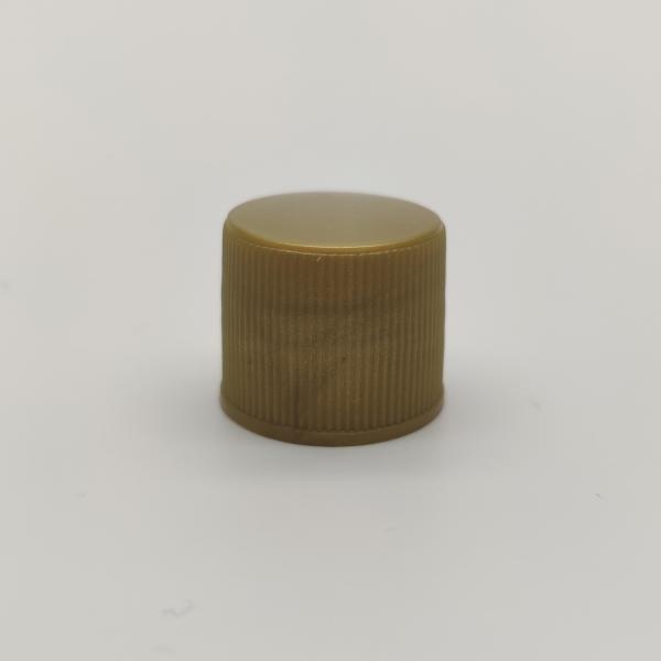 Buy cheap Golden 18mm Screw Cap , Ribbed Wall Plastic Caps And Closures from wholesalers