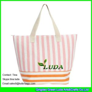 Buy cheap LUDA new straw beach bag totes striped paper straw handbags from wholesalers