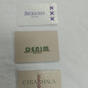 OEM High Quality PU Leather Patches Custom Laser Embossing Leather Sew on Jeans