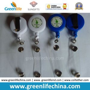 Buy cheap Cheap White/Blue Plastic Custom Silkscreen Print Retractable Badge Reel from wholesalers