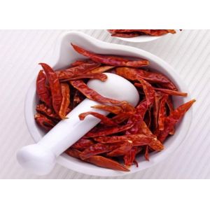 Buy cheap Non Irradiated Mild Dried Red Chilli Peppers 4-7 Cm Steamed Moisture Less Than 11% from wholesalers