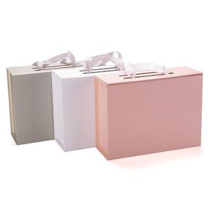 Buy cheap Luxury Book Shape Ribbon Gift Box Rigid Cardboard Folding Sustainability from wholesalers