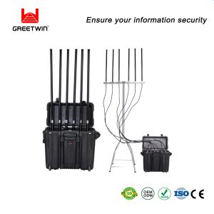 Buy cheap 800m 500m 205W Cell Phone Signal Jammer 7 Bands 2.4G 5.8g Drone Signal Jammer from wholesalers