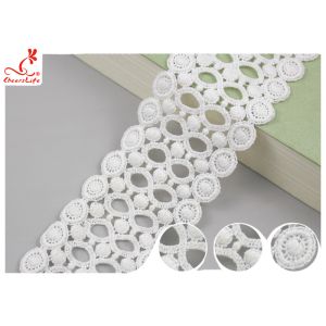 Buy cheap Fancy Water Soluble Lace Trim 9CM With Polyester / Lace Ribbon Trim from wholesalers