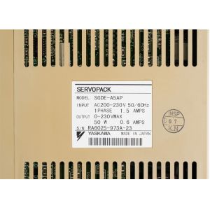Yaskawa SGDE-A5AP 200V SERVO DRIVE 1.5AMP 200/230ACV 50/60HZ INPUT
