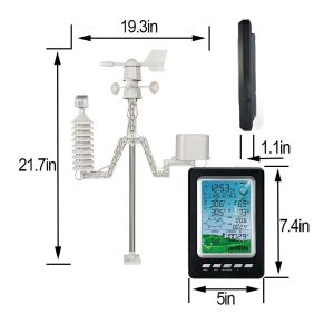 Wireless Solar Weather Station With Precision Thermometer And Clock
