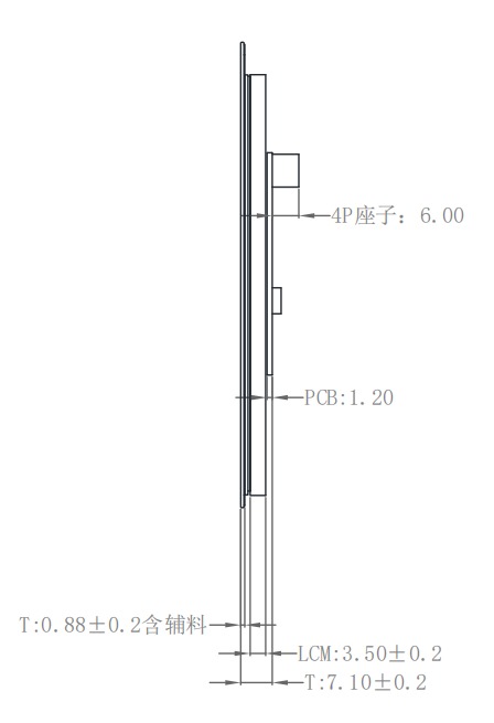 7 Inch TFT LCD Display 1024x600 with Capacitive Touch Panel