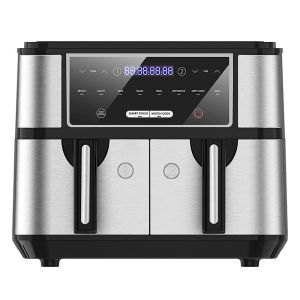 Buy cheap 9L Dual Basket Air Fryer With Glass Window 2600W Smart Digital Dual Zone Air Fryer from wholesalers