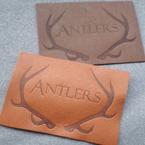 Buy cheap Customized Hot Stamped Antique Copper Embossed Leather Patches from wholesalers