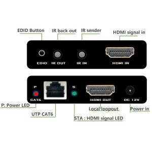 Buy cheap 120 Meter Hdmi Network Extender KVM CAT6 6A 7 Cable With IR from wholesalers