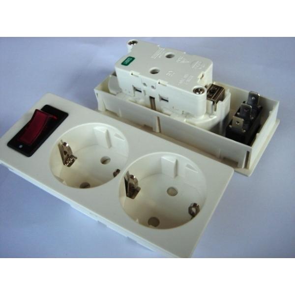 Quality Germany Double Electric Power Sockets Power Outlet With Switch Control for sale