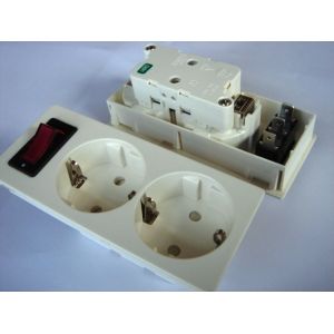 Buy cheap Germany Double Electric Power Sockets Power Outlet With Switch Control from wholesalers