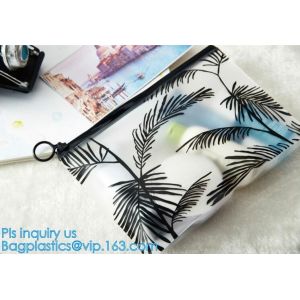 Buy cheap slider zipper pvc pouch clear vinyl pvc k bags, Custom Logo PVC Transparent Slider Zipper Flat Bag, clothes packin from wholesalers