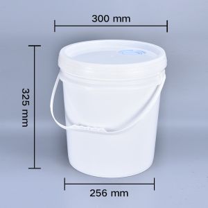 Buy cheap Food Grade Container 16L PP White Plastic Round Bucket with Customized Printing from wholesalers