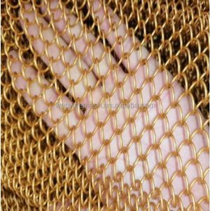 Buy cheap Decorative Aluminium Metal Mesh Curtain Chain Drapery Fabric Fireplace Wire Mesh Metal Coil Mesh Ceiling Curtain from wholesalers