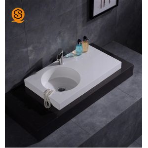 Linear Design Solid Surface Wash Basin Under Counter Wash Basin