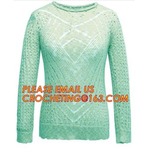 Buy cheap Long Sleeve Casual Hollow Pointelle Knit Pullover Women Spring Sweater from wholesalers