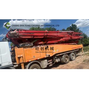 Buy cheap 56M 8x4 Used Concrete Boom Pump for Construction Projects from wholesalers
