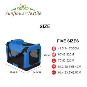 51*33*33cm Different Sizes Custom Color 600D Polyester Folding Dog Transport