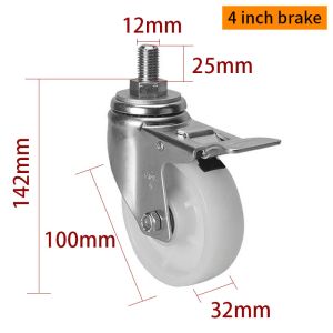 Buy cheap EDL Medium Duty 4inch 150kg Threaded TPA Caster by Swivel and Brake type 504S-26 from wholesalers