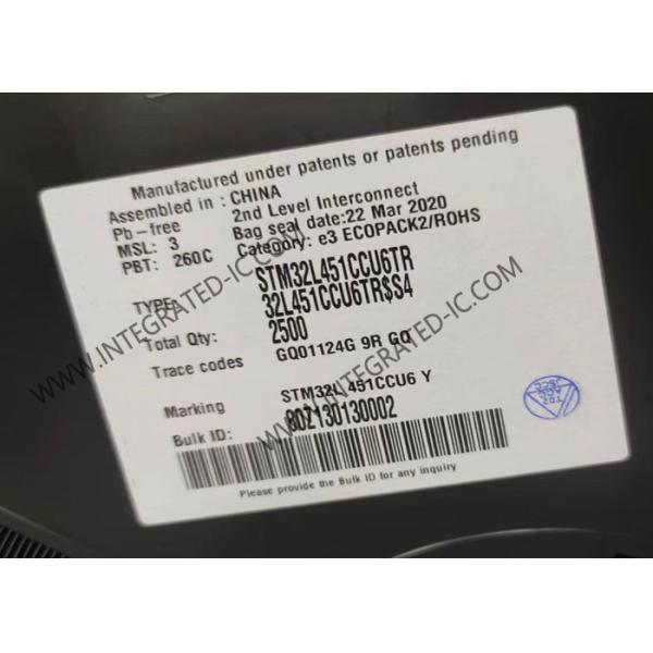 Quality Microcontroller MCU STM32L451CCU6TR Single Core 256KB Microcontroller IC for sale