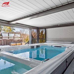 Buy cheap Customized Color Motorized Aluminum Pergola for Swimming Pool Smart Home Integration and Remote Control from wholesalers