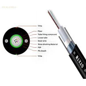 Buy cheap 2-24 Core G652D GYXTW Un I- Tube Armoured Outdoor Fiber Optic Cable / Communication SM Optical Fiber from wholesalers