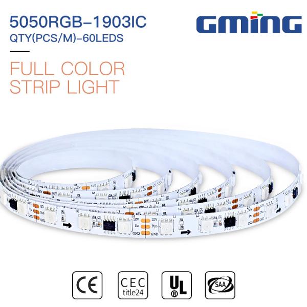 Buy cheap Ra80 10mm Pcb 12W 520-530nm SMD RGB LED Strip Light from wholesalers