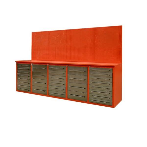 Quality Multi-function Repair Tool Cabinet Workbench with Power Coated Finish and Back Support for sale
