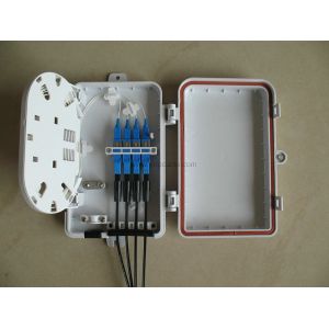 Buy cheap Ftth / Fttx Mini Plastic Wall Mount 4 PortS Drop Cable Fiber Optic Termination Box from wholesalers