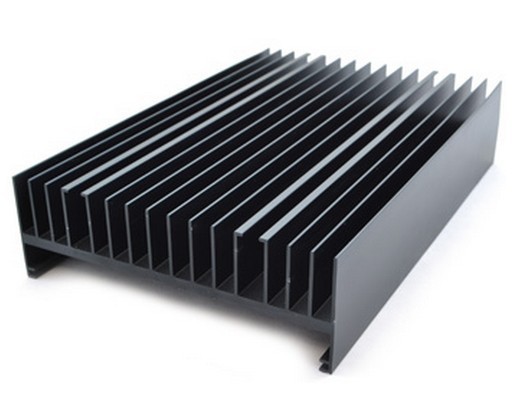 Quality Powder painted Aluminium Heatsink Extrusions Black With CNC Machining for sale