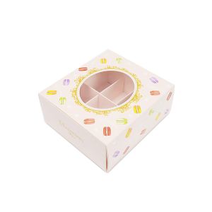 CMYK Custom Food Paper Cardboard Packing Bakery Cake Chocolate Box With Window