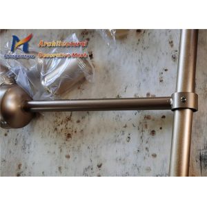 Rome Pole Overhang Partitions Coil Drapery Curtains Antique Bronze Aluminium