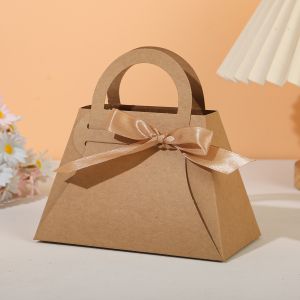 Ribbon Handbag Candy Biscuit Box Customized Graphic Pattern Small Candy Snack