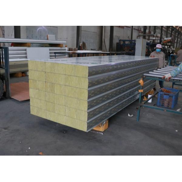 Buy cheap 150mm Thickness Insulated Rock Wool Sandwich Panel from wholesalers